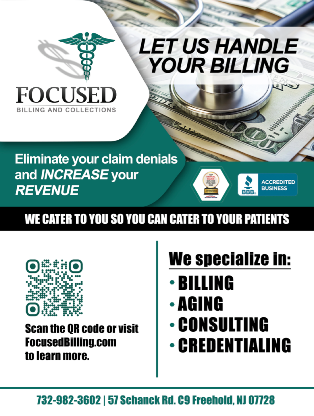 Focused Billing magazine advertisement preview